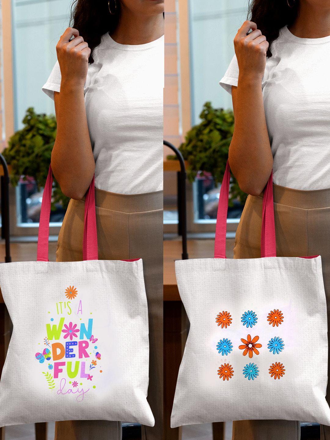 doodle cotton wonderful day tote bag