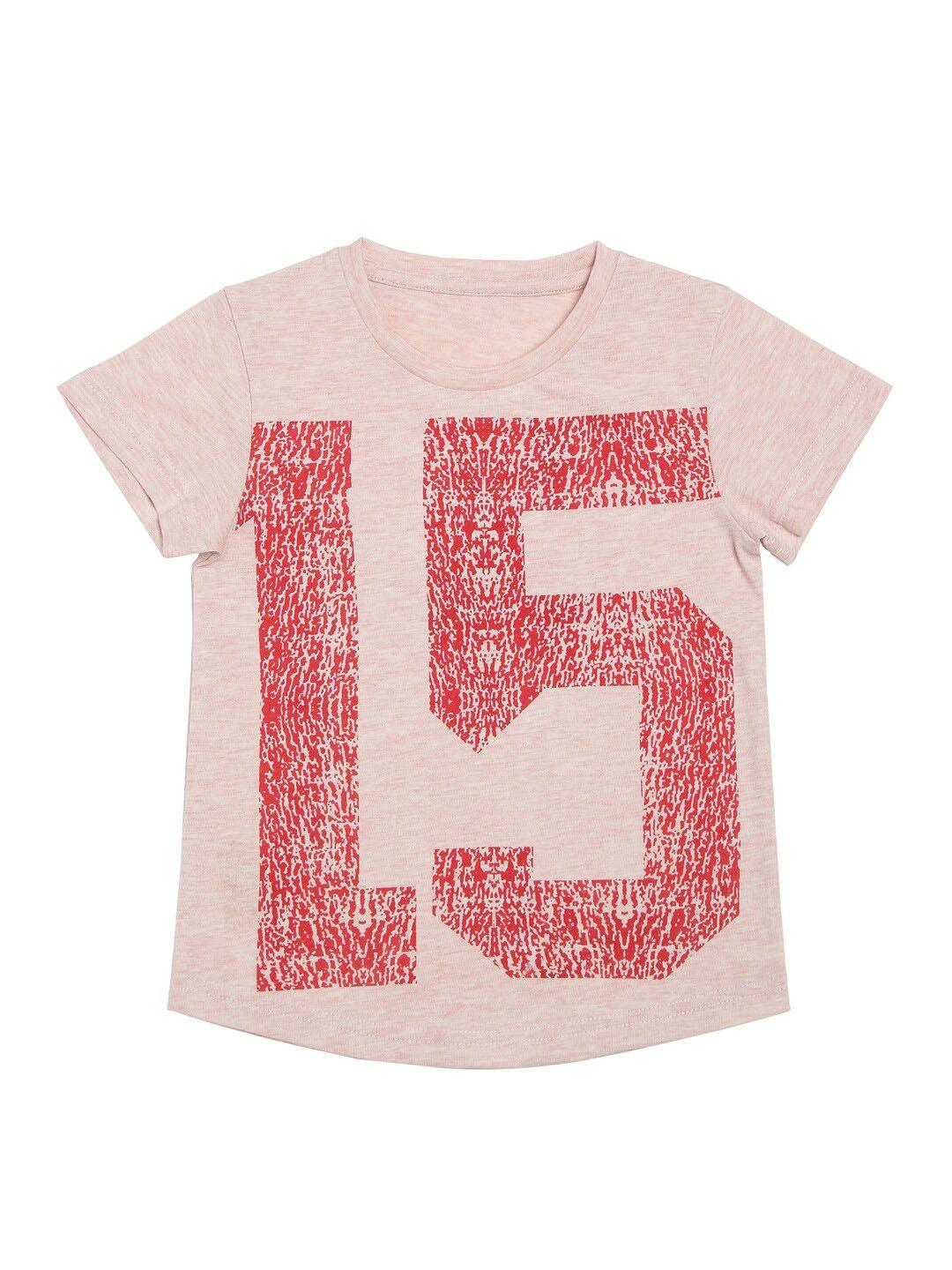 door74 boys typography printed cotton t-shirt