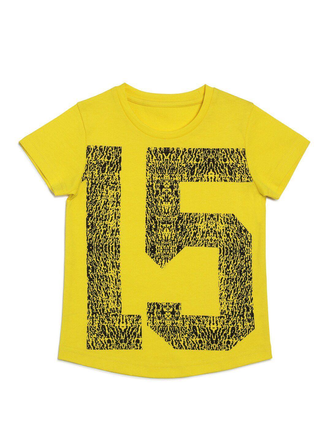 door74 boys typography printed cotton t-shirt