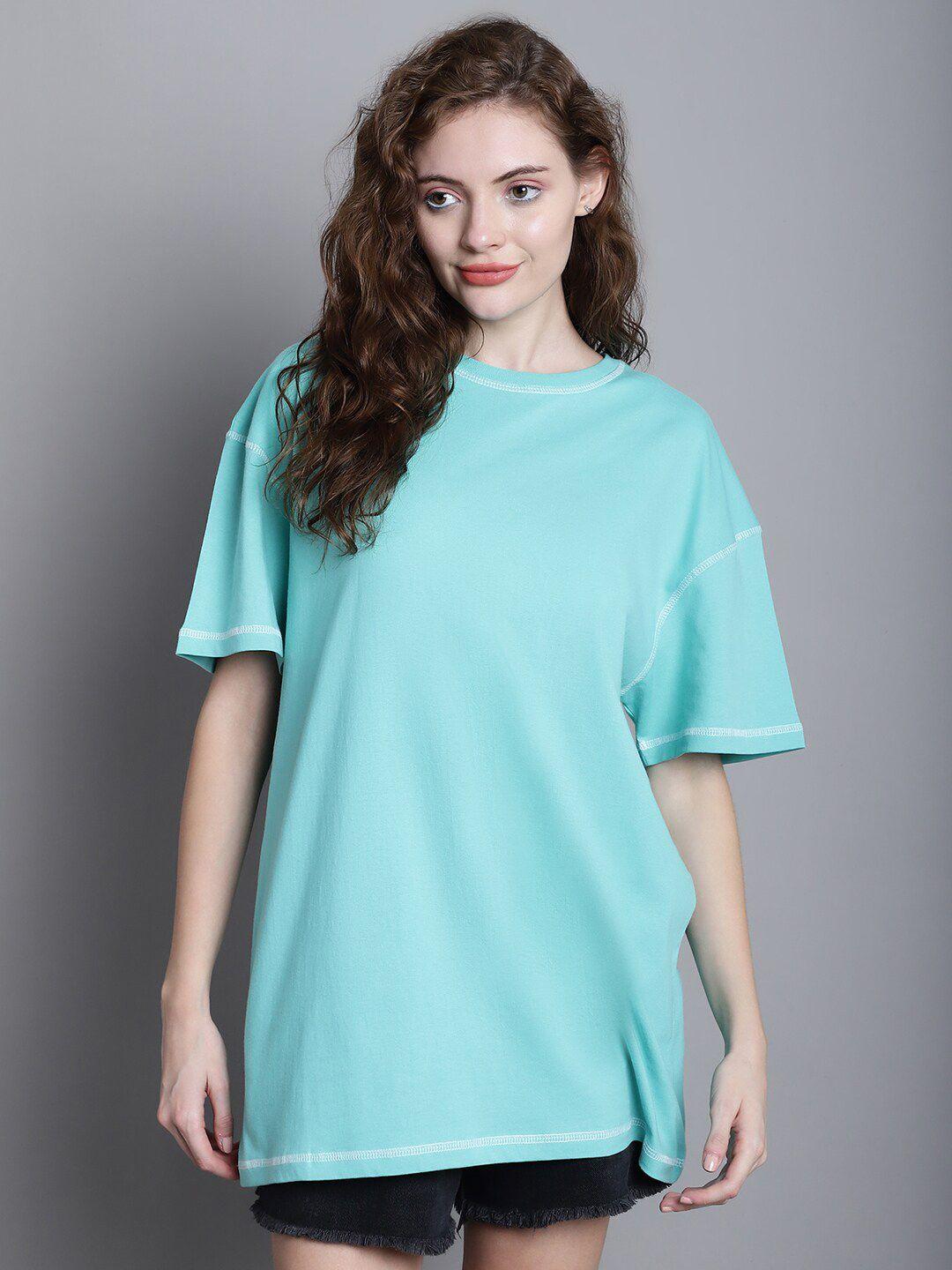 door74 round neck cotton oversize t-shirt