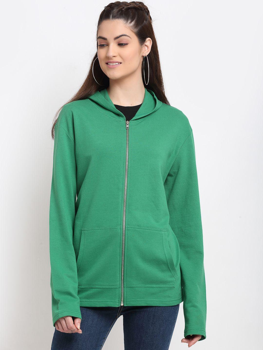 door74 women green hooded sweatshirt