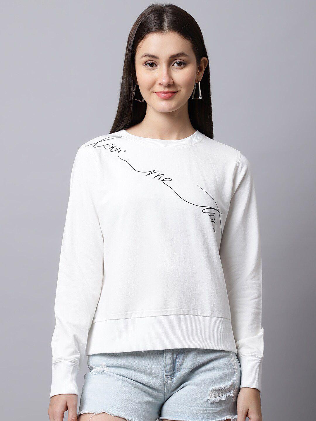 door74 women off white sweatshirt