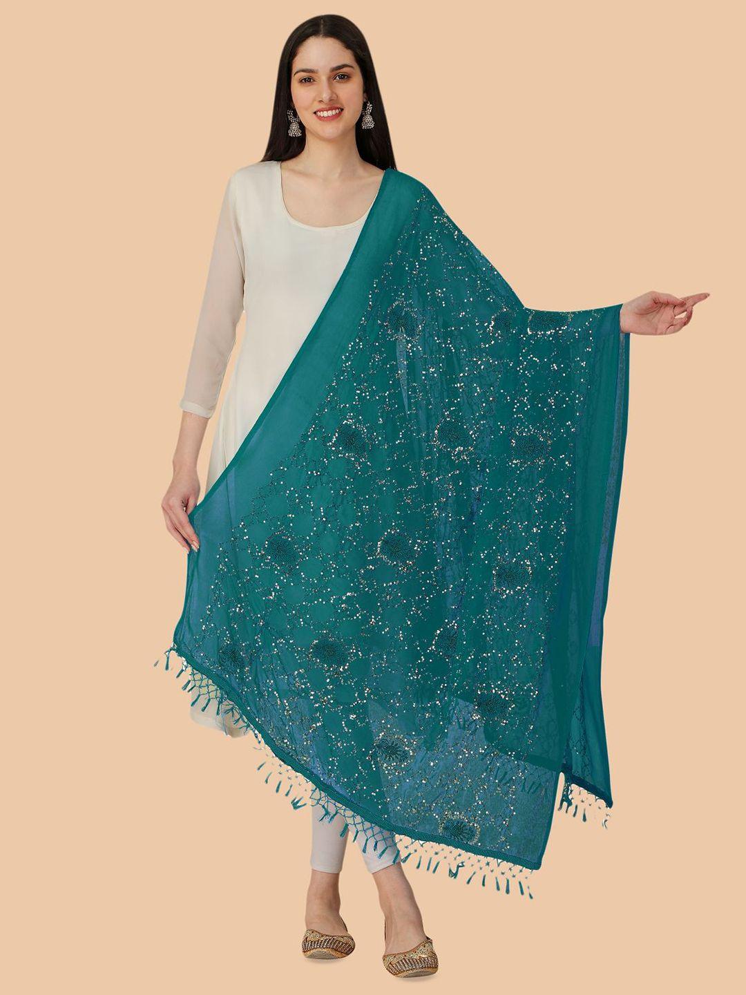 dori abstract embroidered chiffon dupatta with sequinned