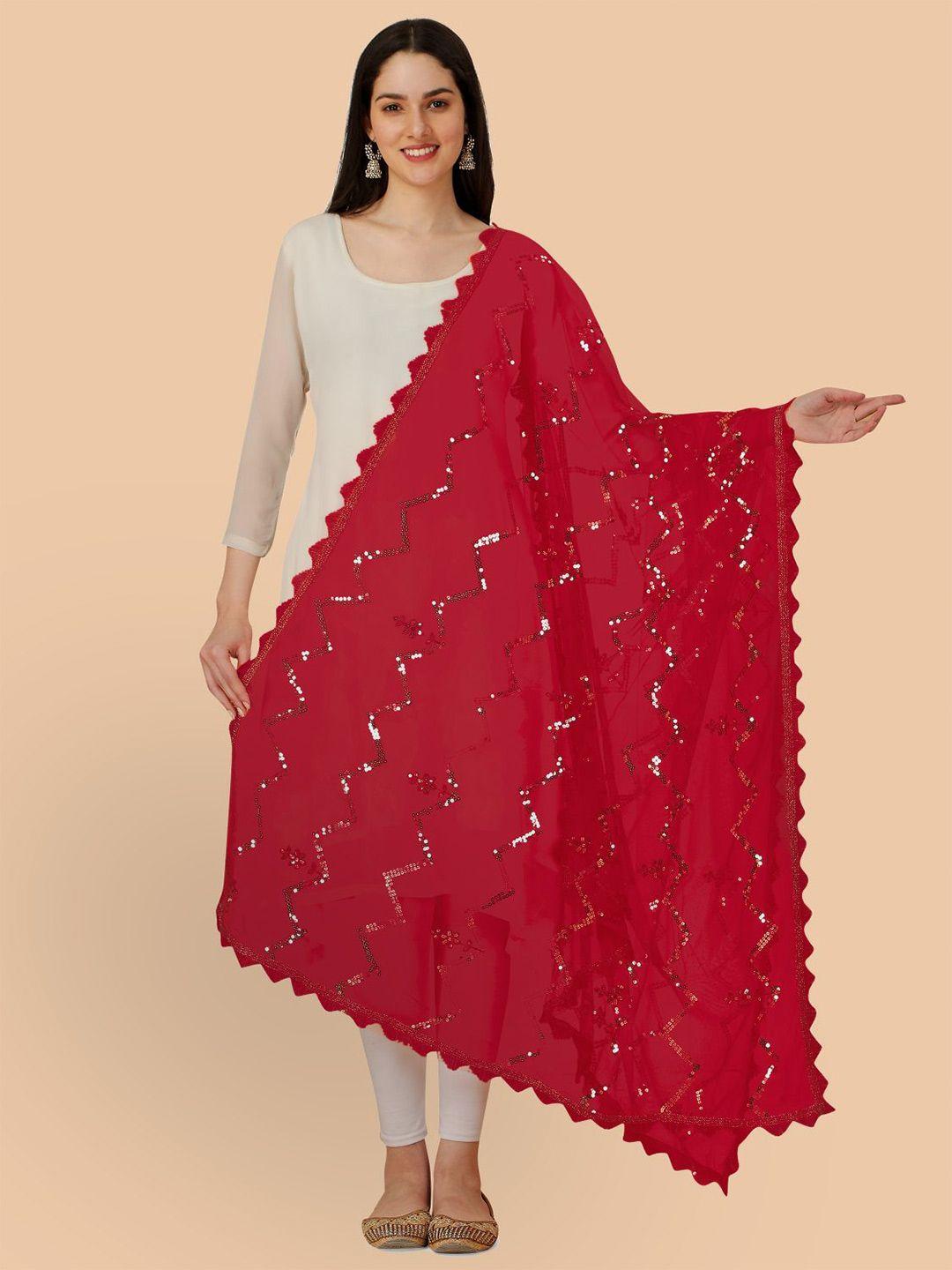 dori abstract embroidered dupatta with sequinned