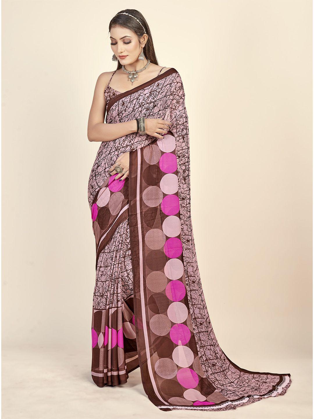 dori abstract printed pure georgette saree