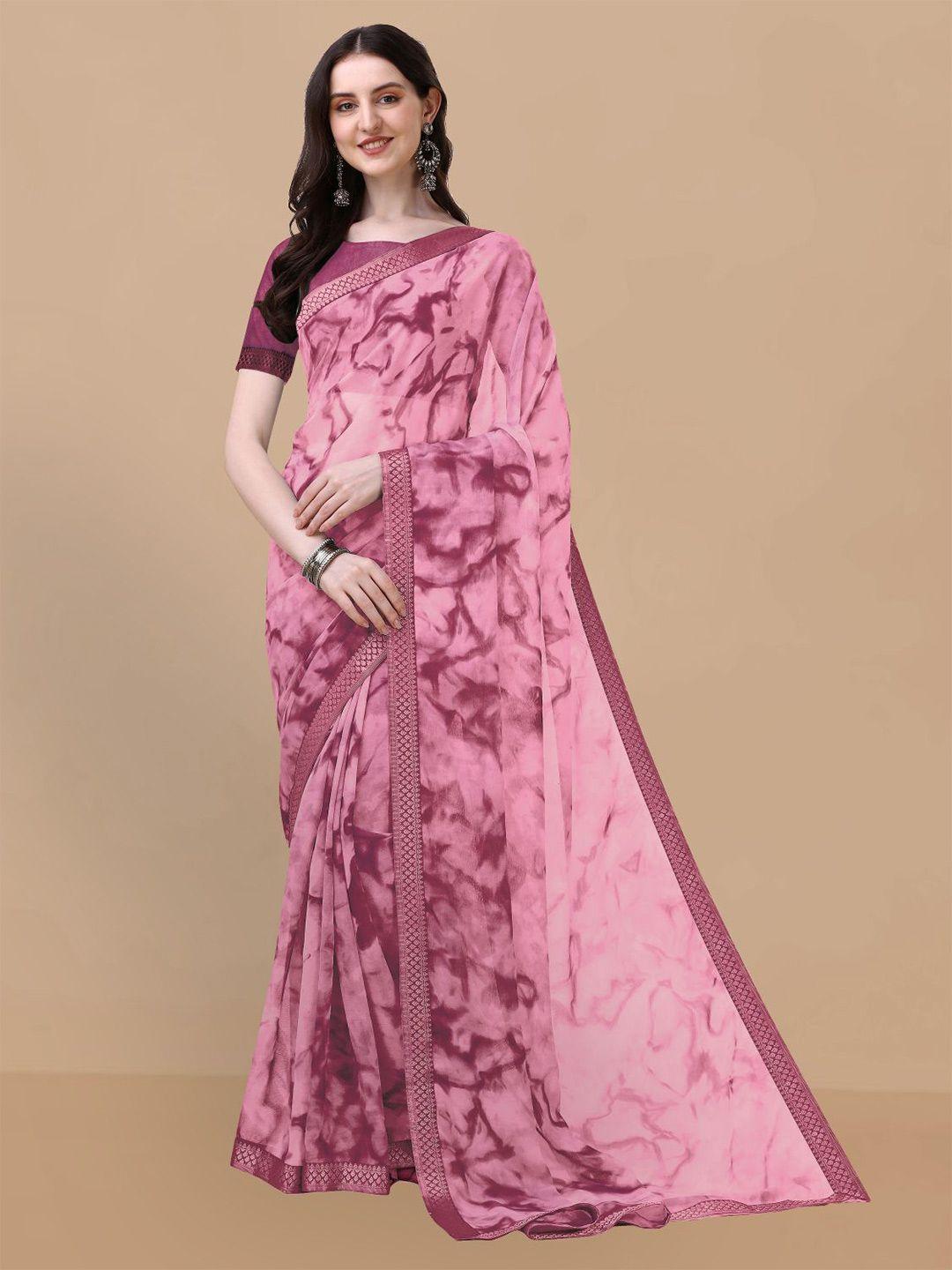 dori abstract printed zari pure chiffon saree