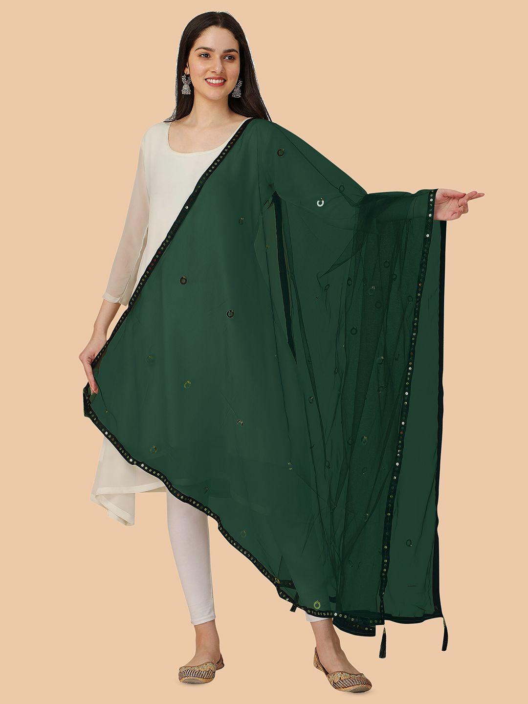 dori dupatta with sequinned