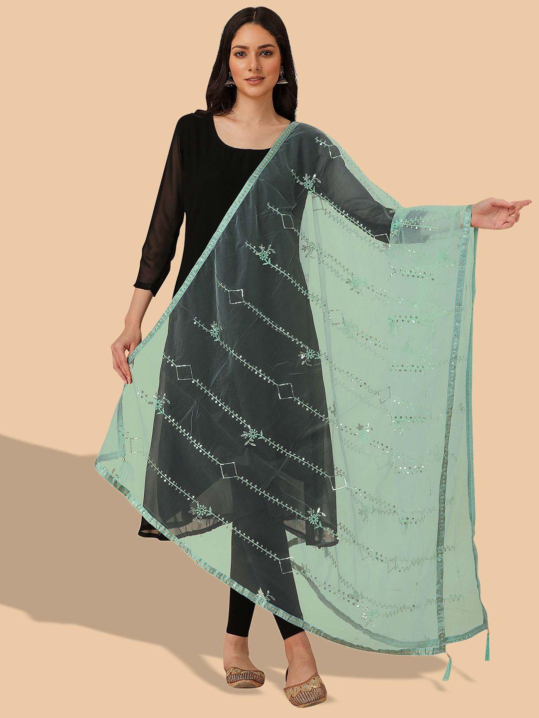 dori embroidered dupatta with sequinned