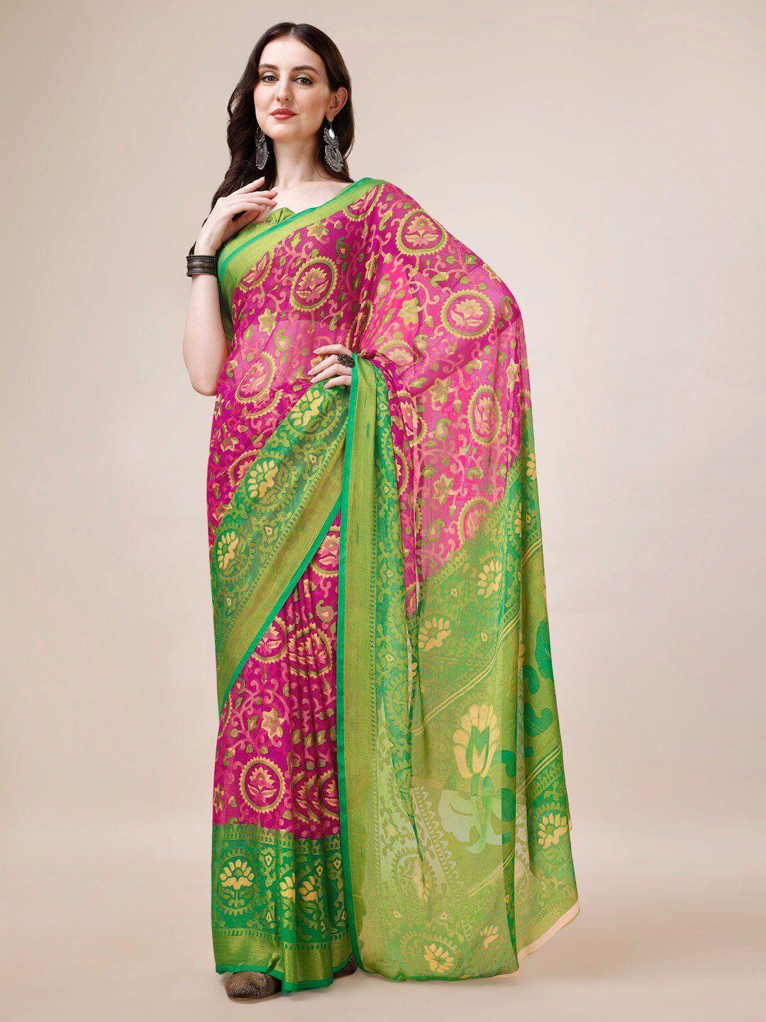 dori floral printed pure chiffon saree