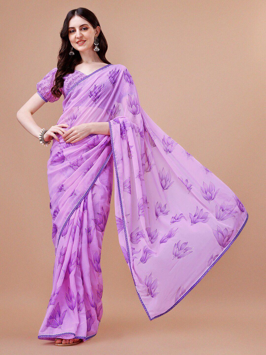 dori floral printed pure chiffon saree