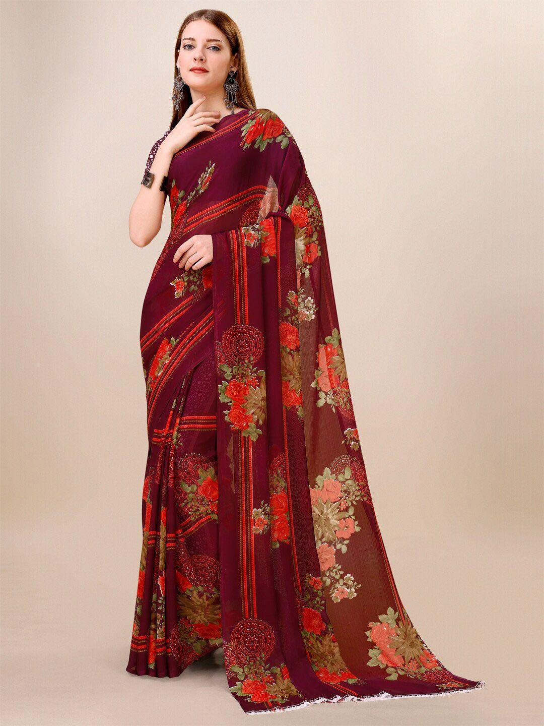 dori floral printed pure georgette saree