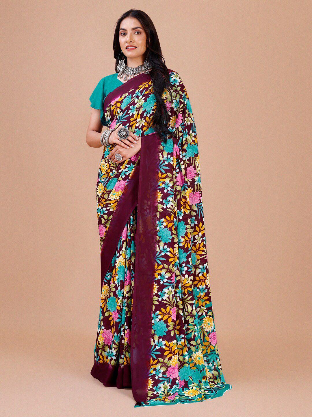 dori floral printed pure georgette saree