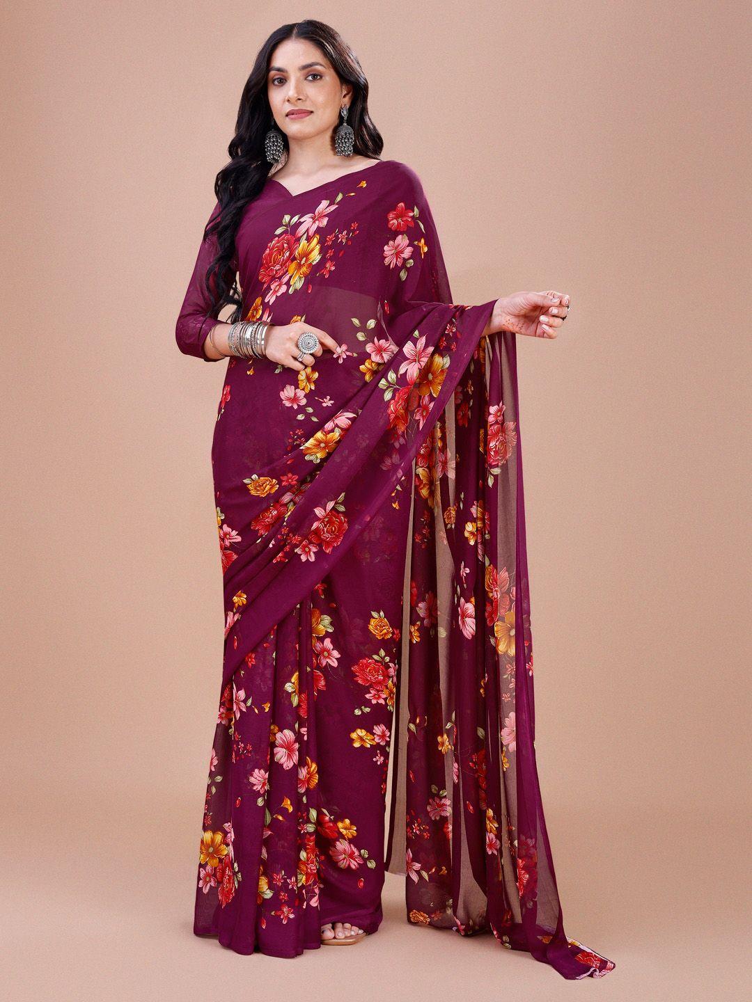 dori floral printed pure georgette saree