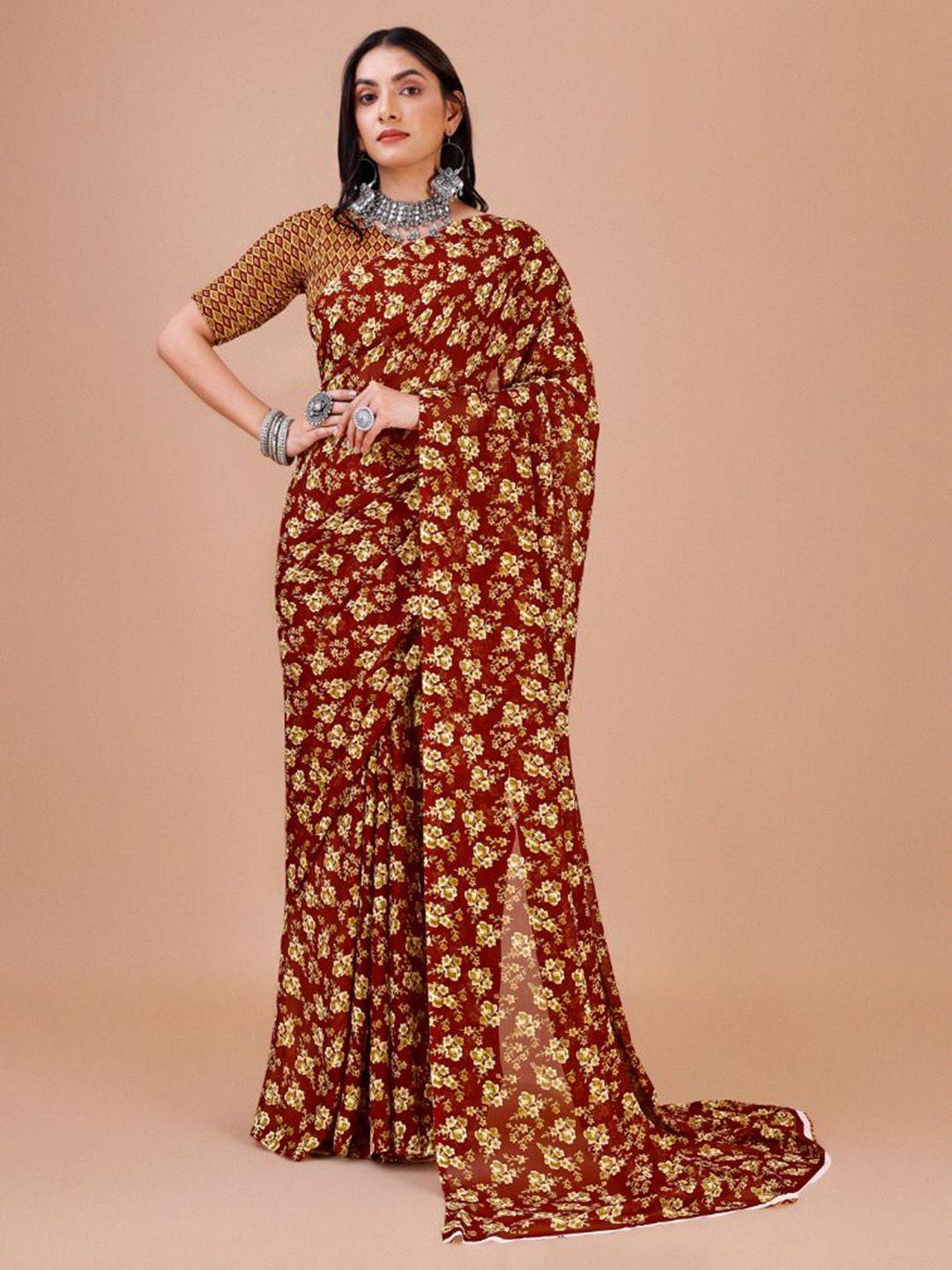 dori floral printed pure georgette saree