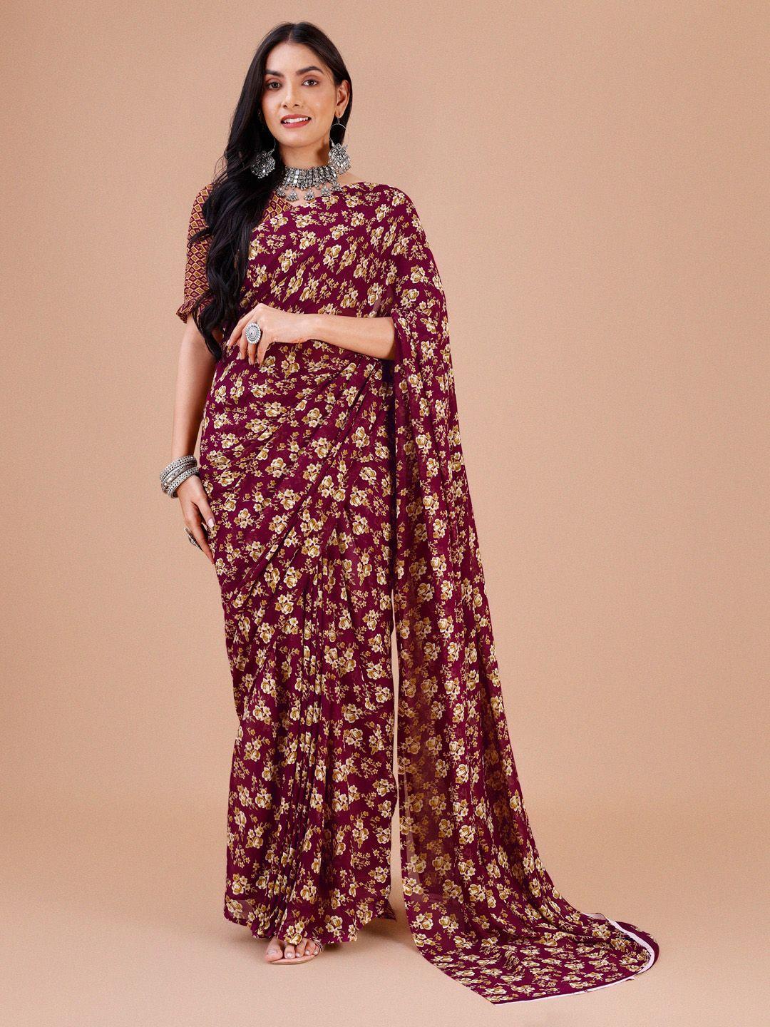 dori floral printed pure georgette saree