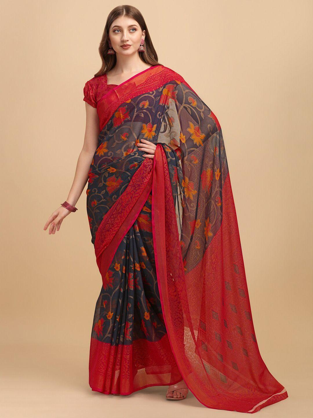 dori floral printed saree