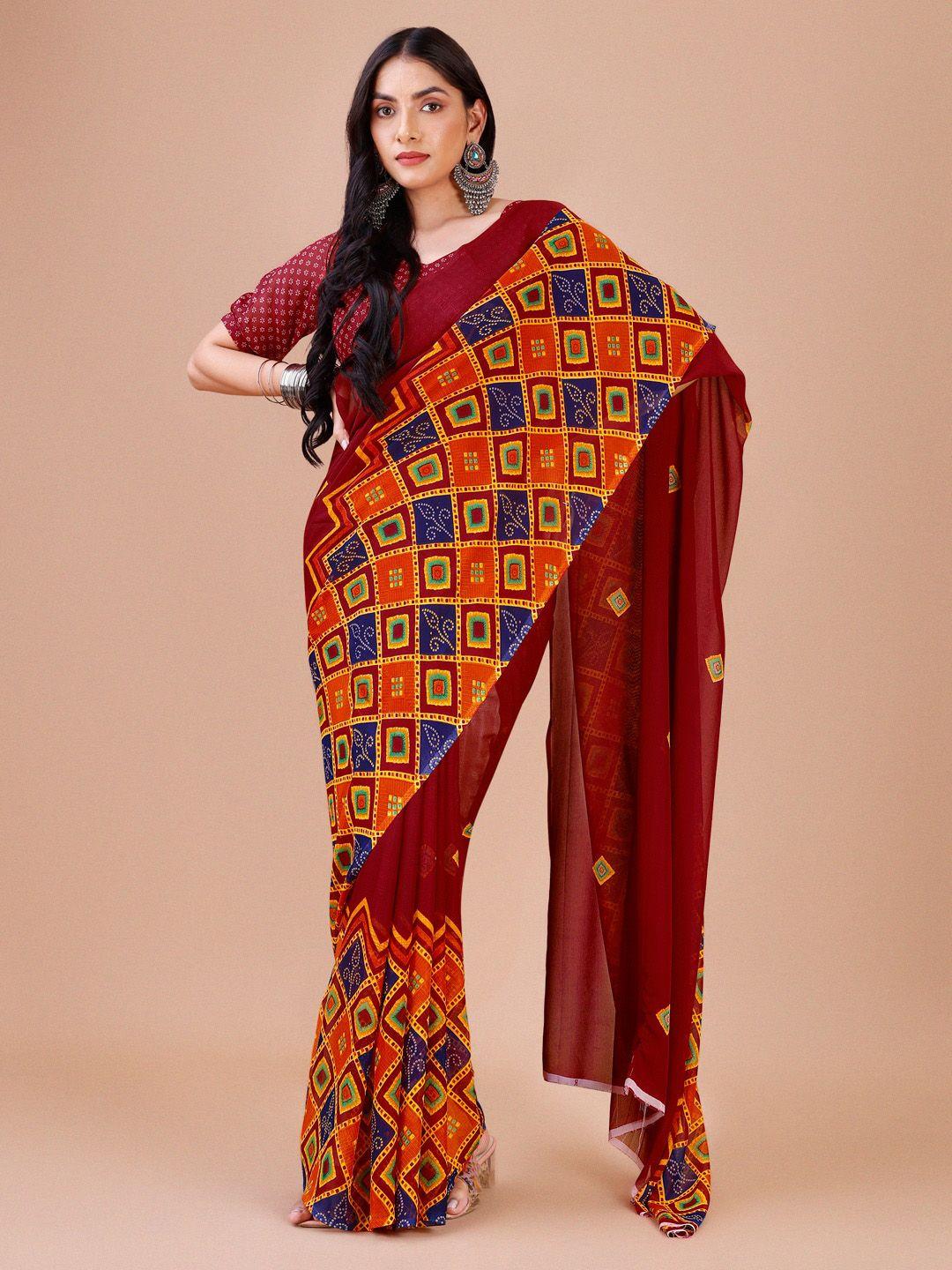 dori geometric printed  pure georgette saree