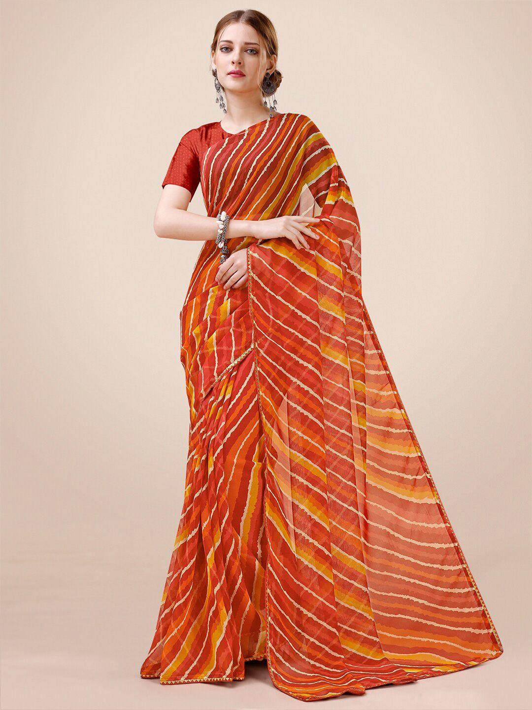 dori striped gotta patti pure chiffon saree