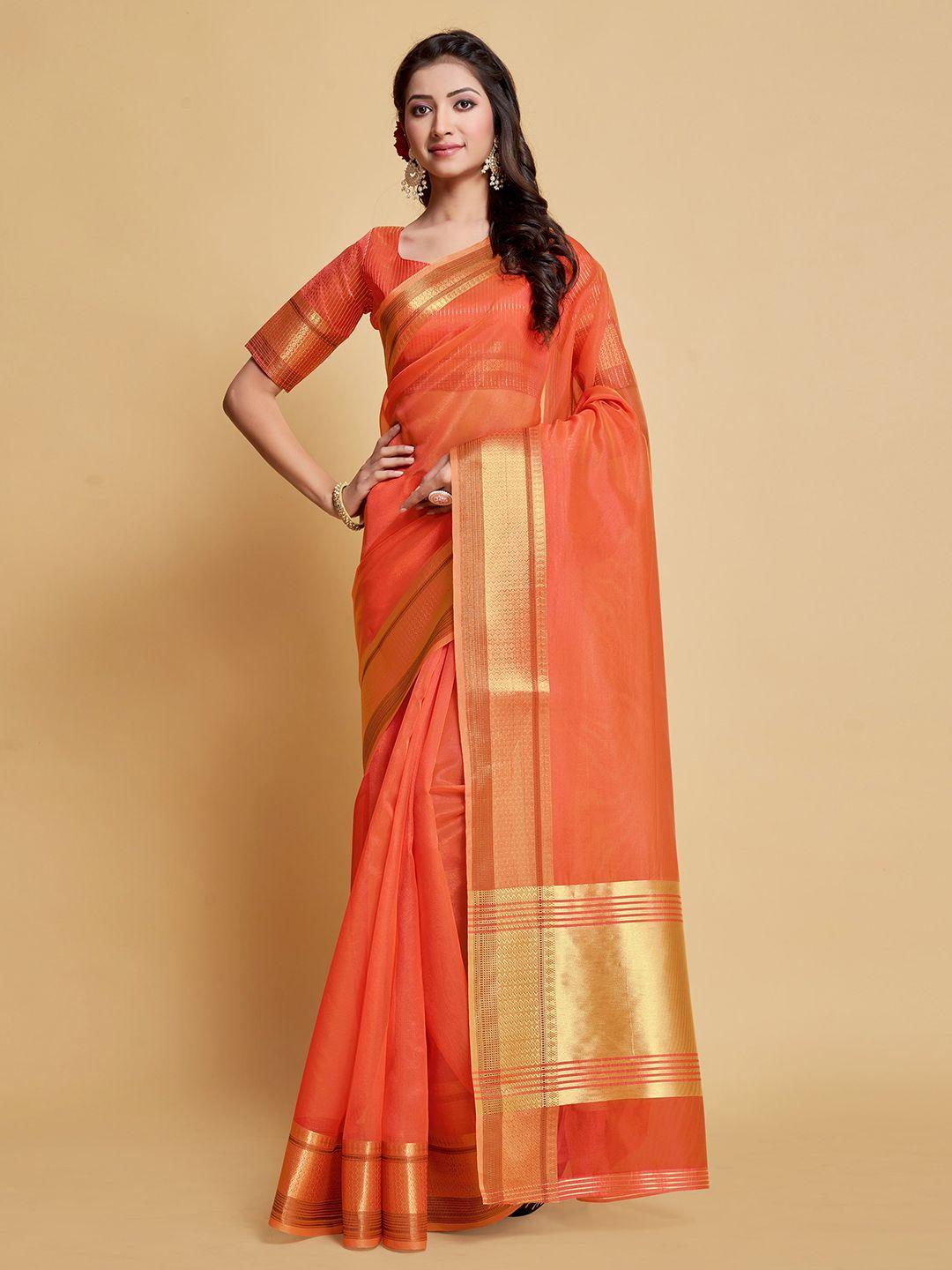 dori woven design organza saree