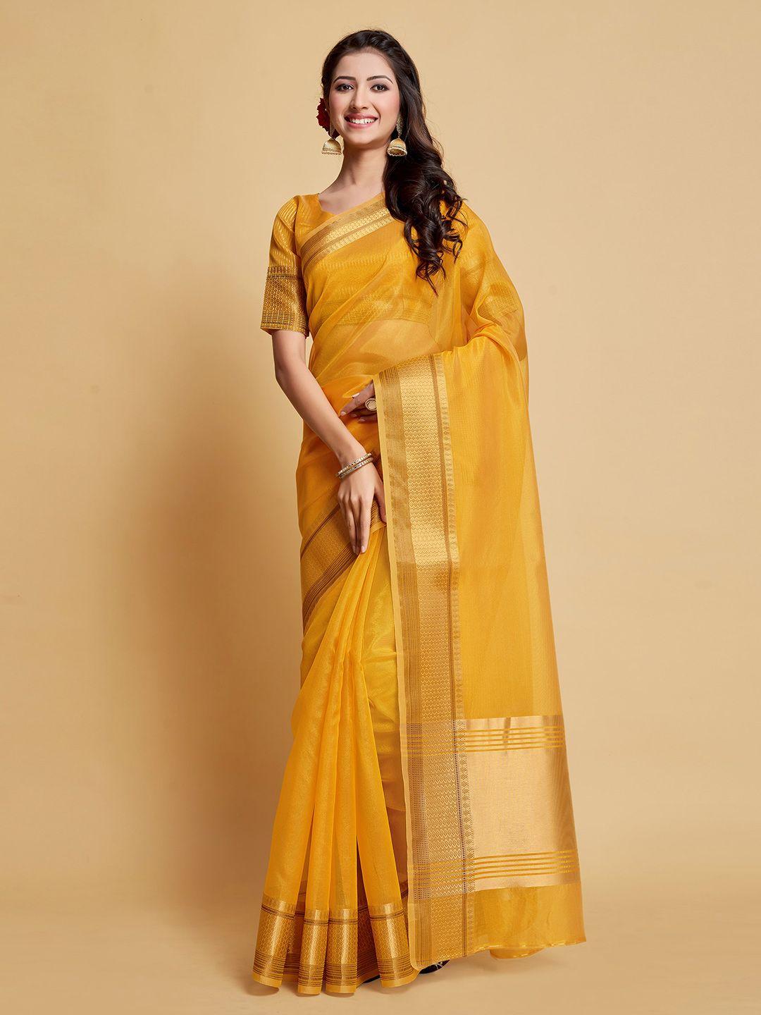 dori woven design organza saree