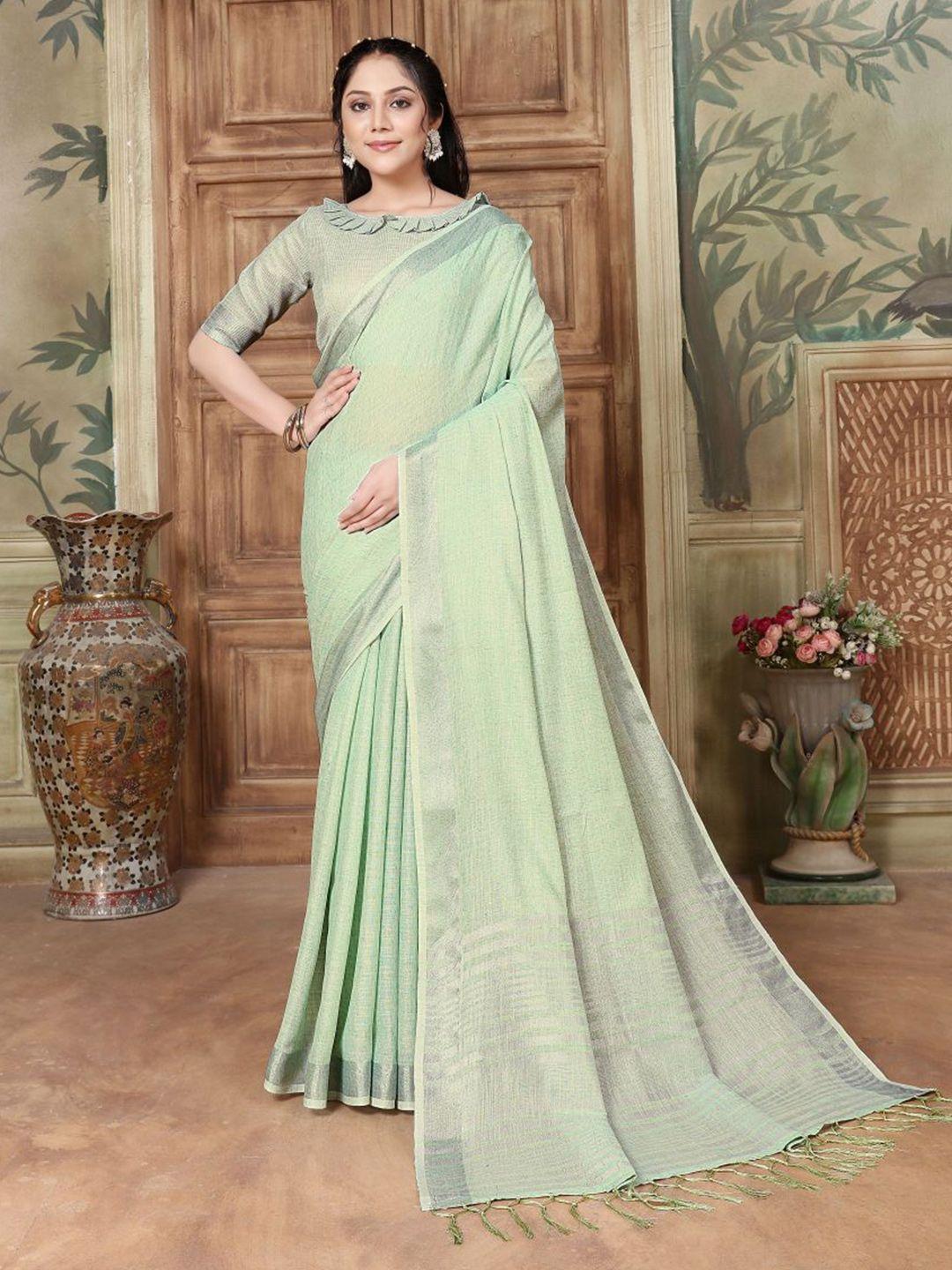 dori zari pure linen saree