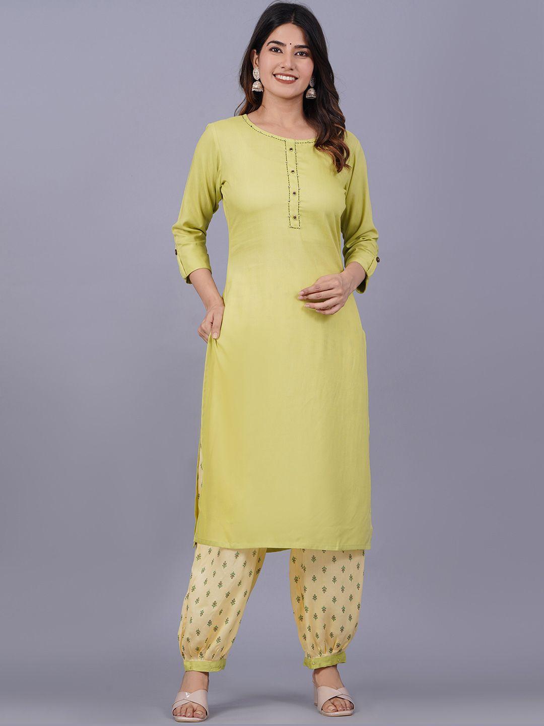 doriya regular thread work kurta with palazzos