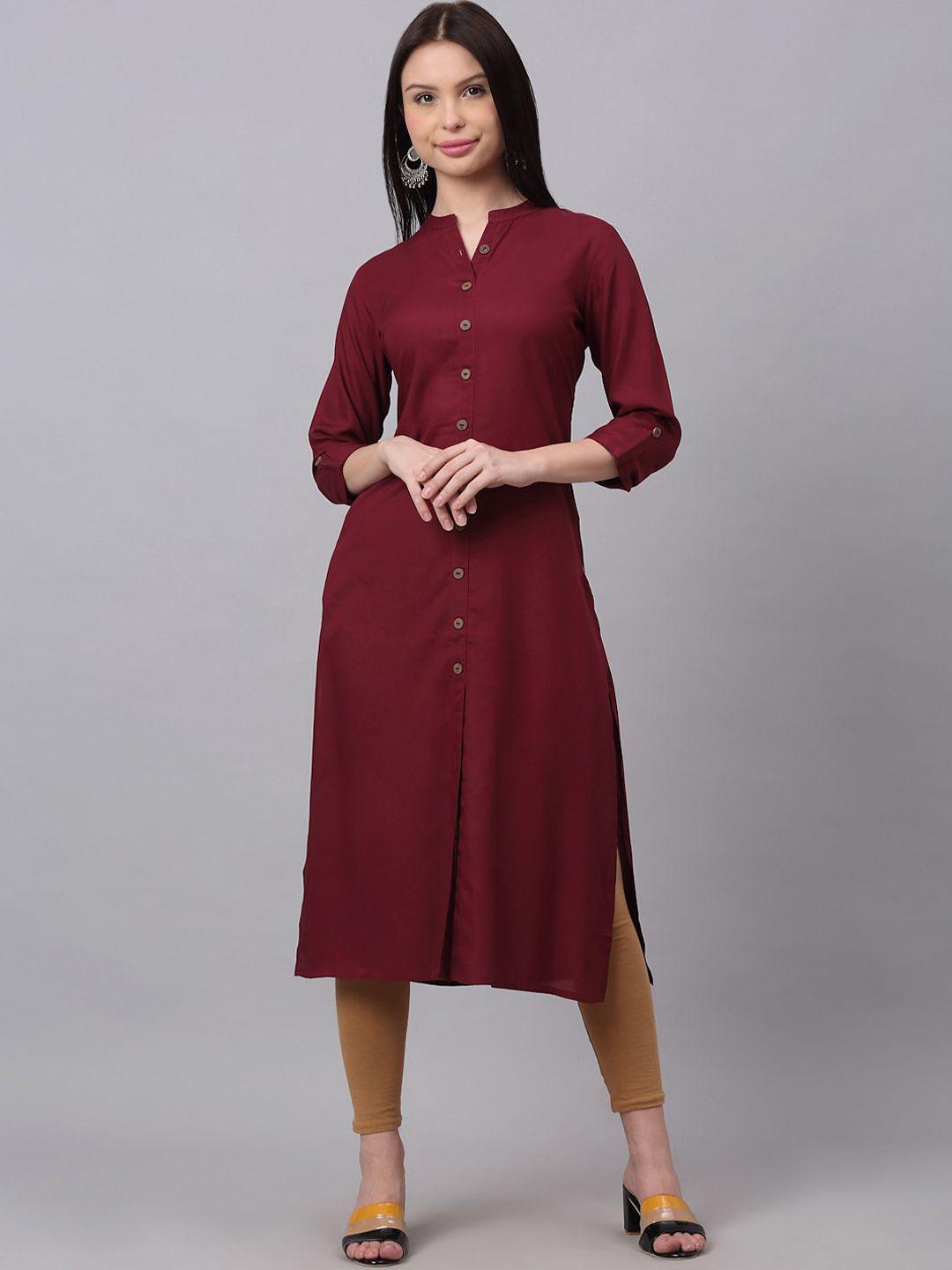 doriya women maroon kurta