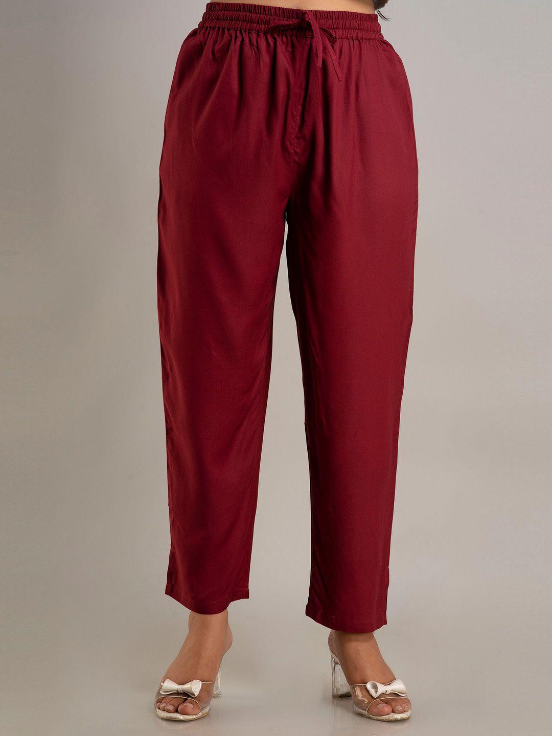 doriya women maroon palazzos