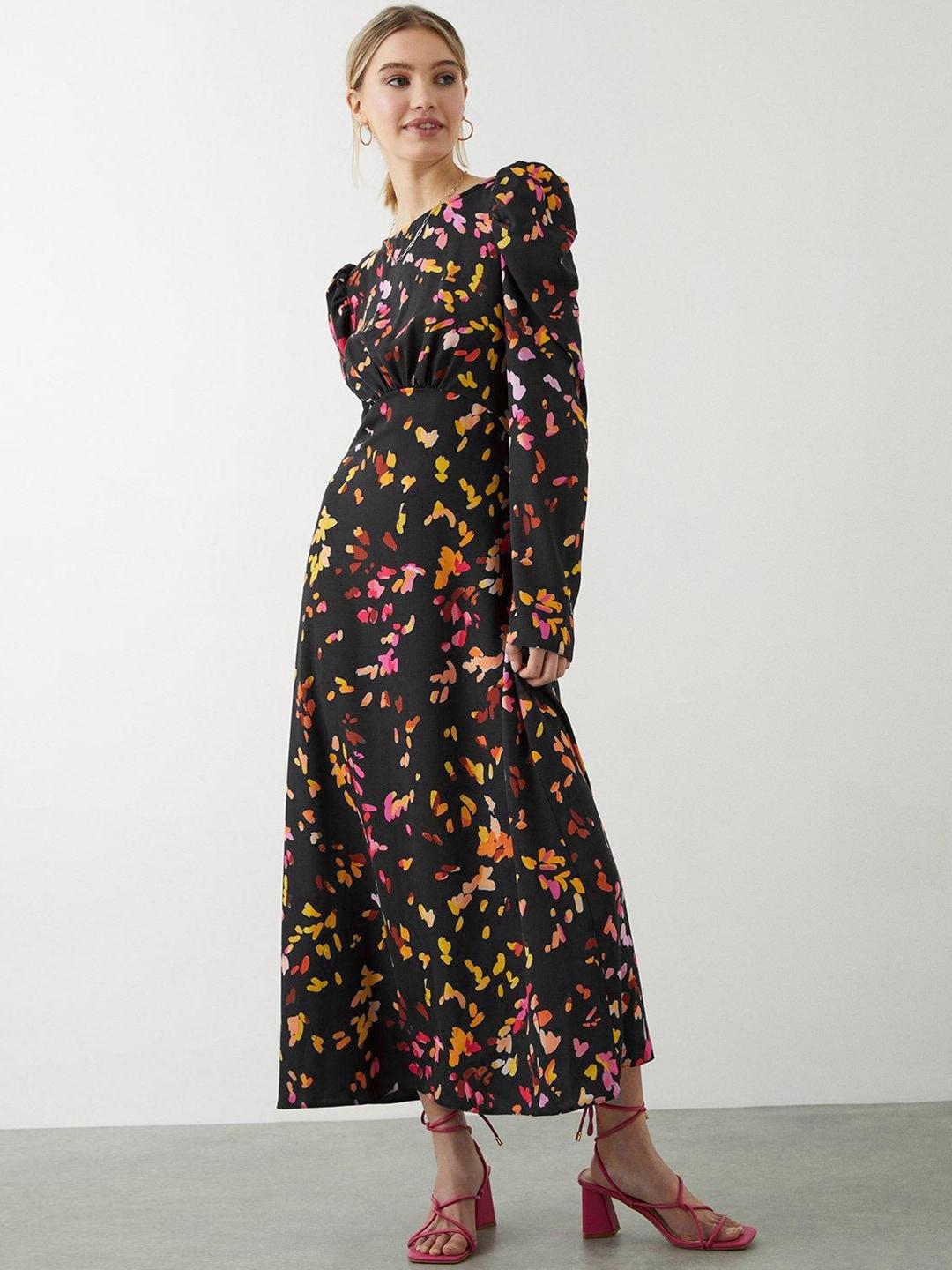 dorothy perkins abstract print a-line maxi dress