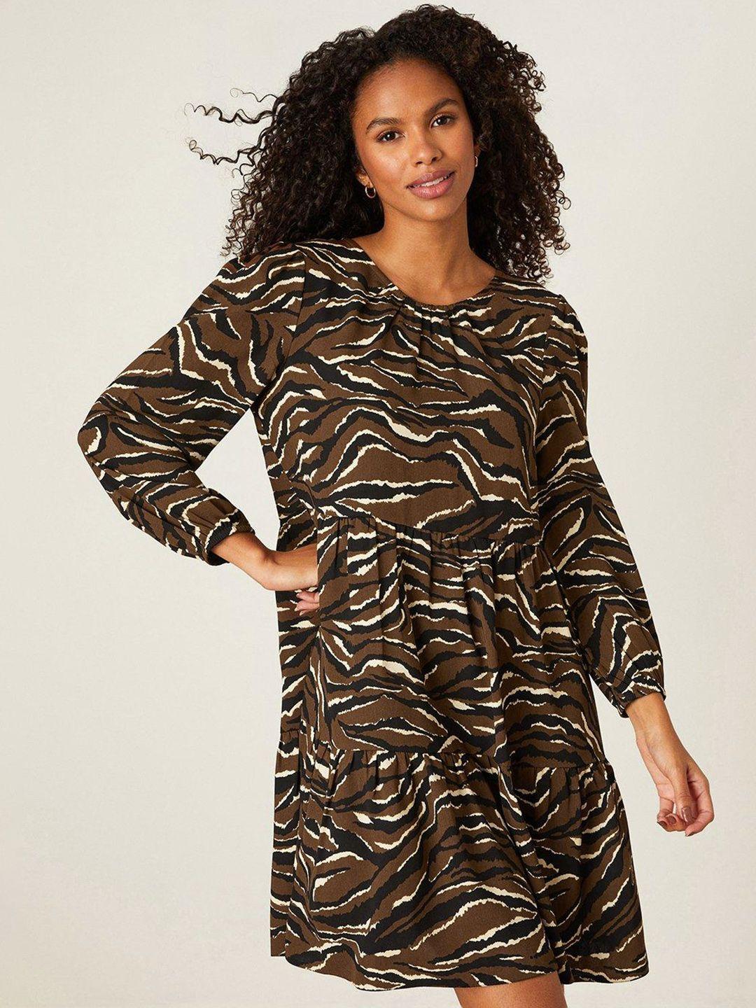 dorothy perkins animal print a-line dress