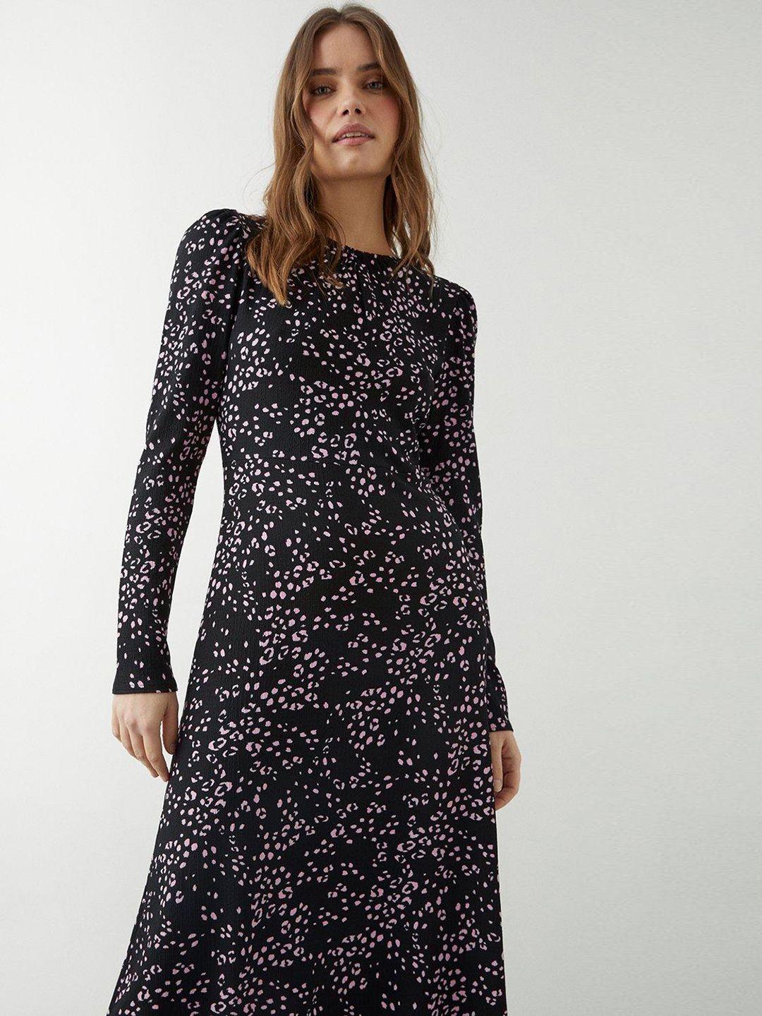 dorothy perkins animal print a-line midi dress