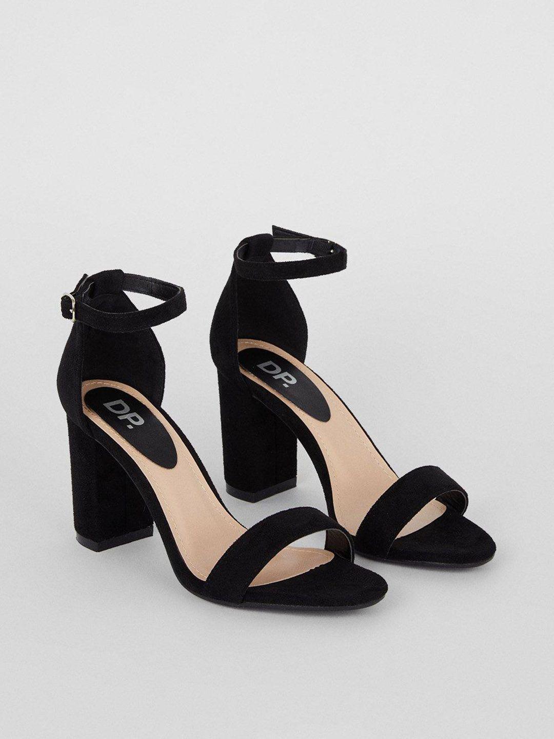 dorothy perkins black block sandals