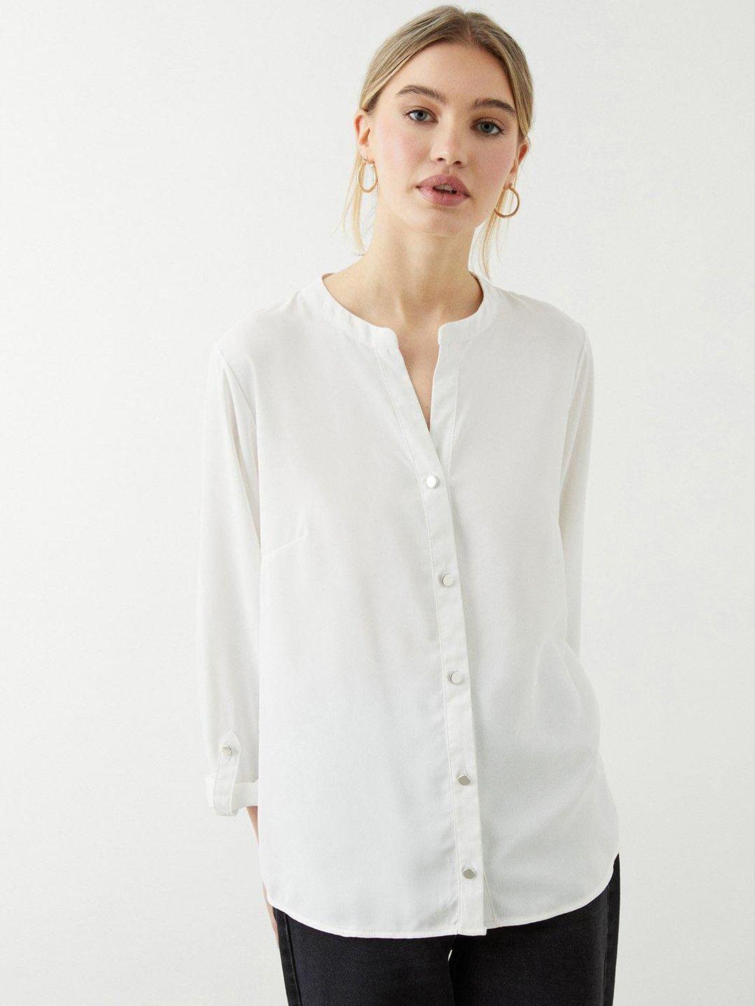 dorothy perkins collarless casual shirt