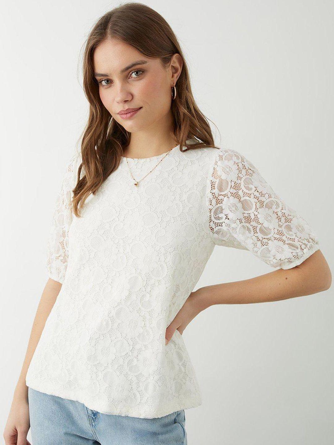 dorothy perkins floral lace top