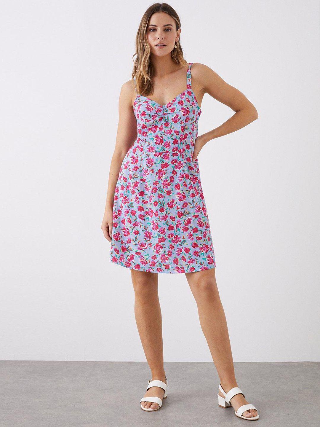 dorothy perkins floral print a-line dress