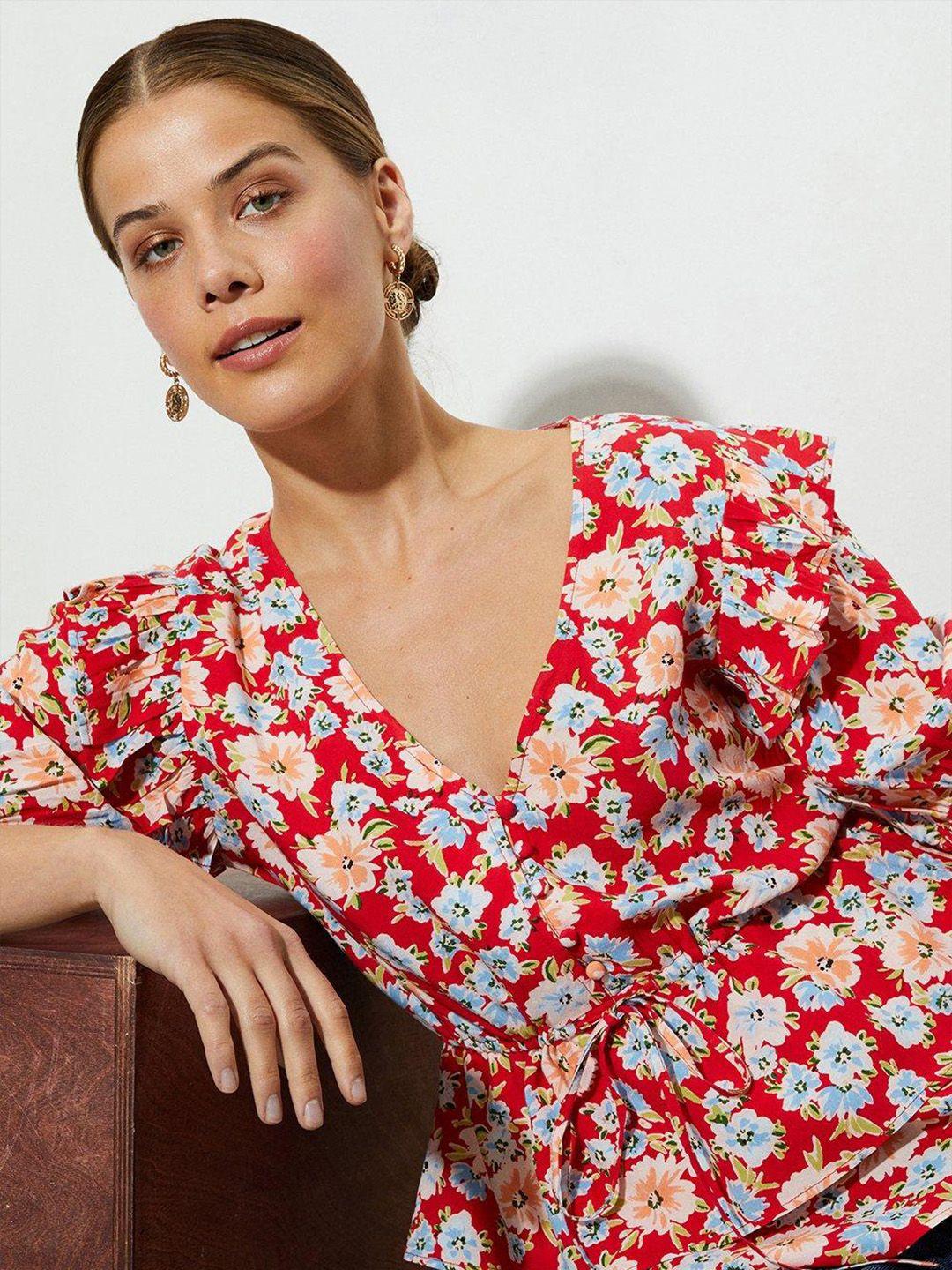 dorothy perkins floral print a-line top