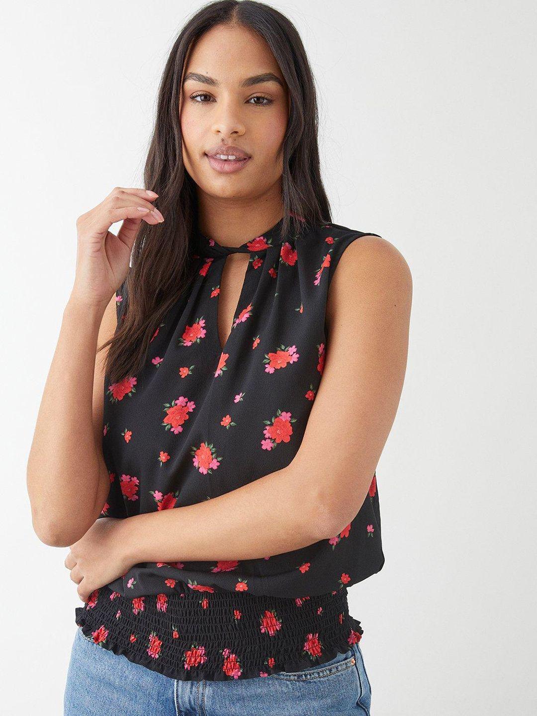 dorothy perkins floral print blouson top