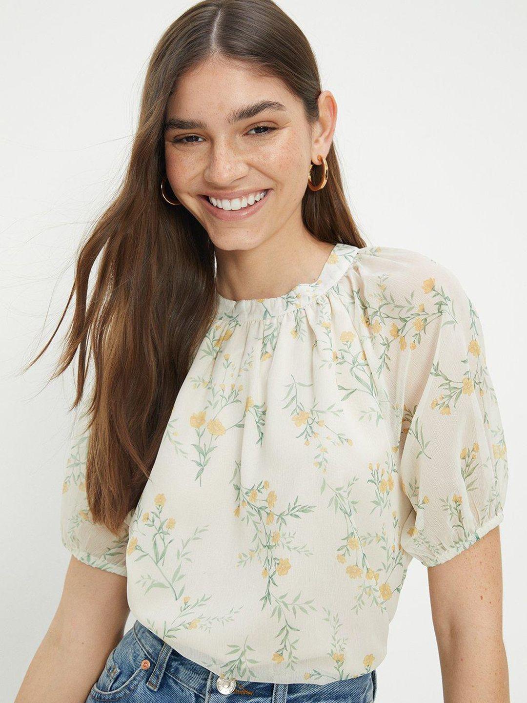 dorothy perkins floral print chiffon top