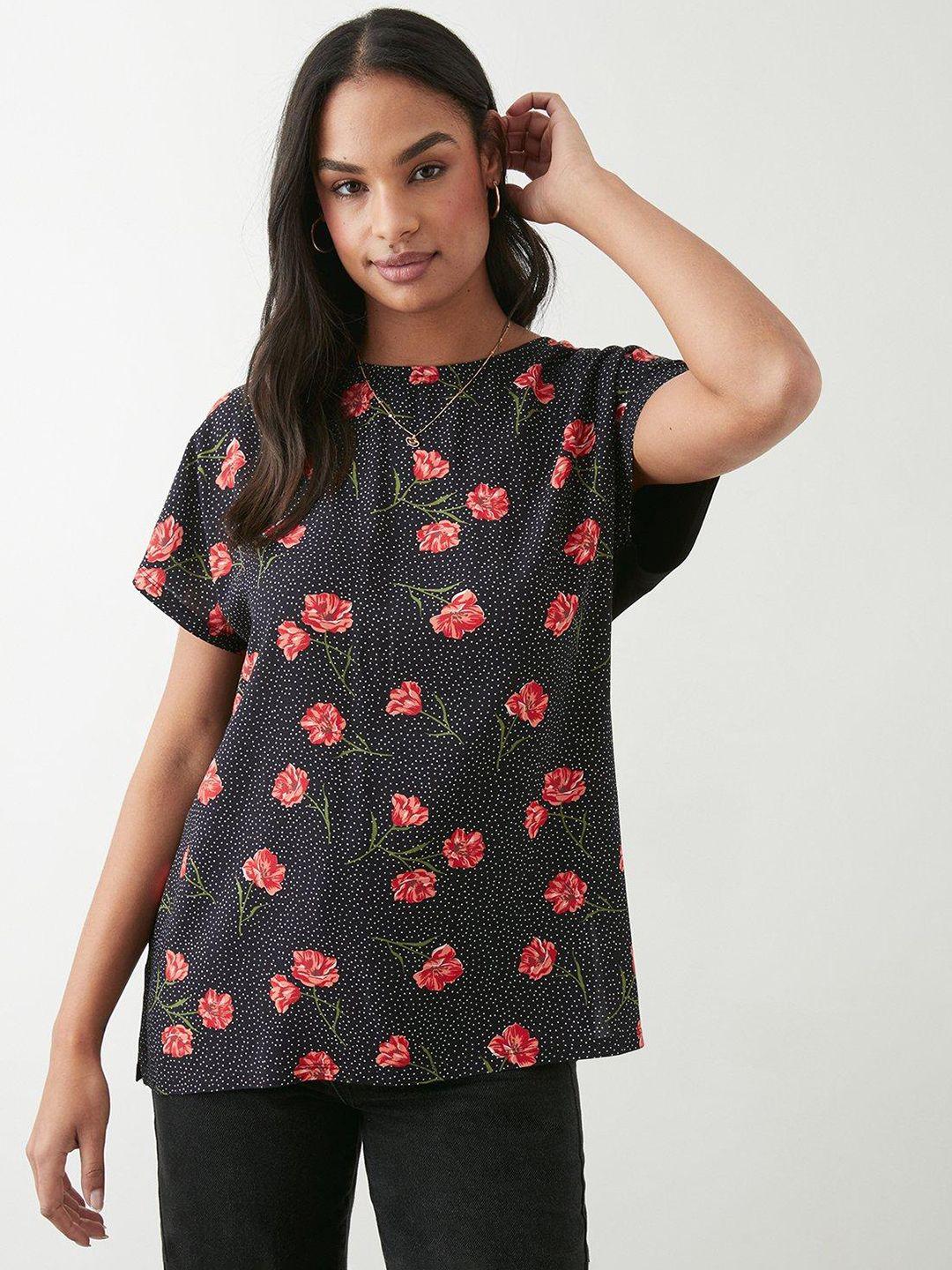 dorothy perkins floral print extended sleeves top