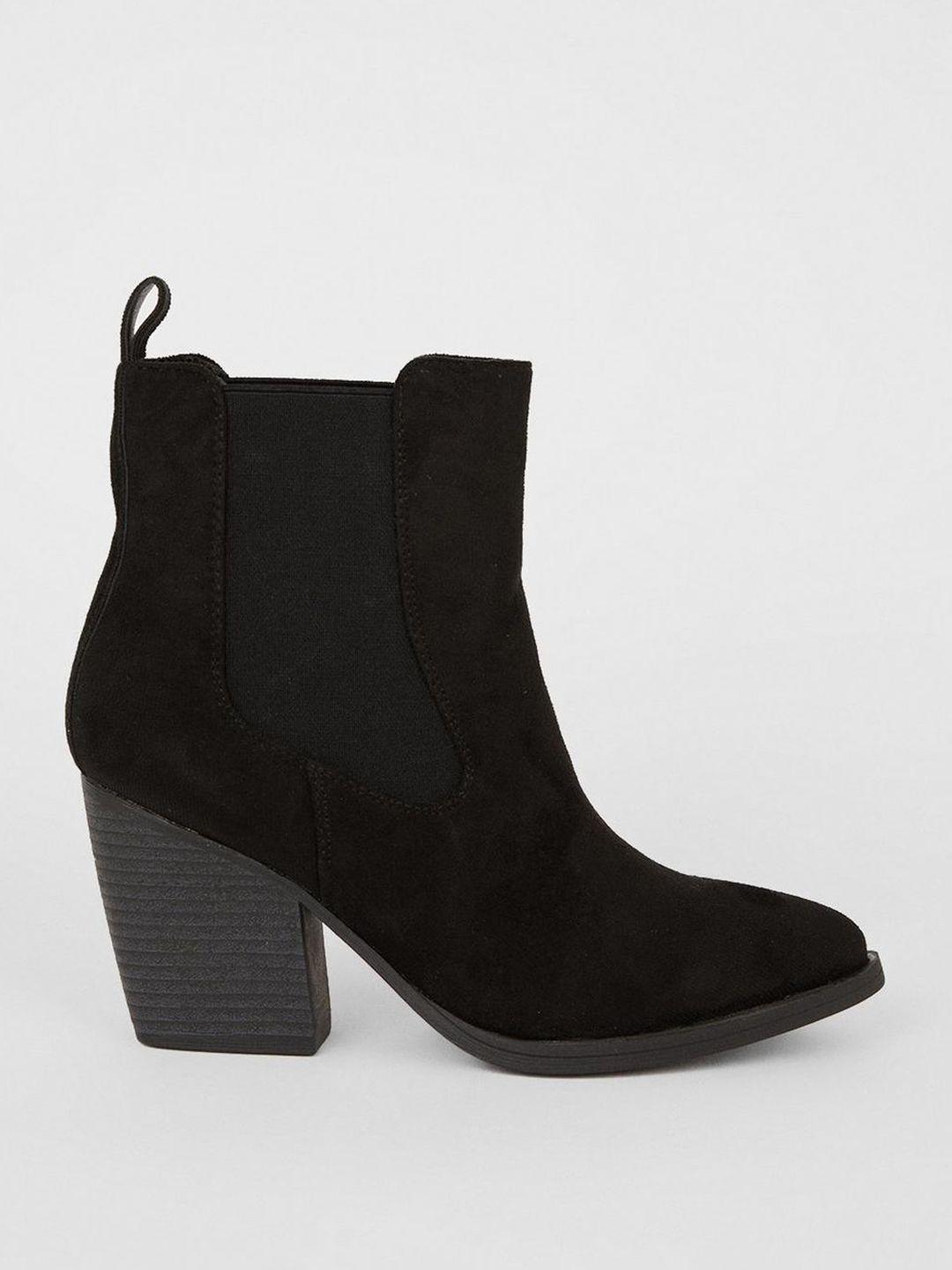 dorothy perkins mid-top block heel chelsea boots