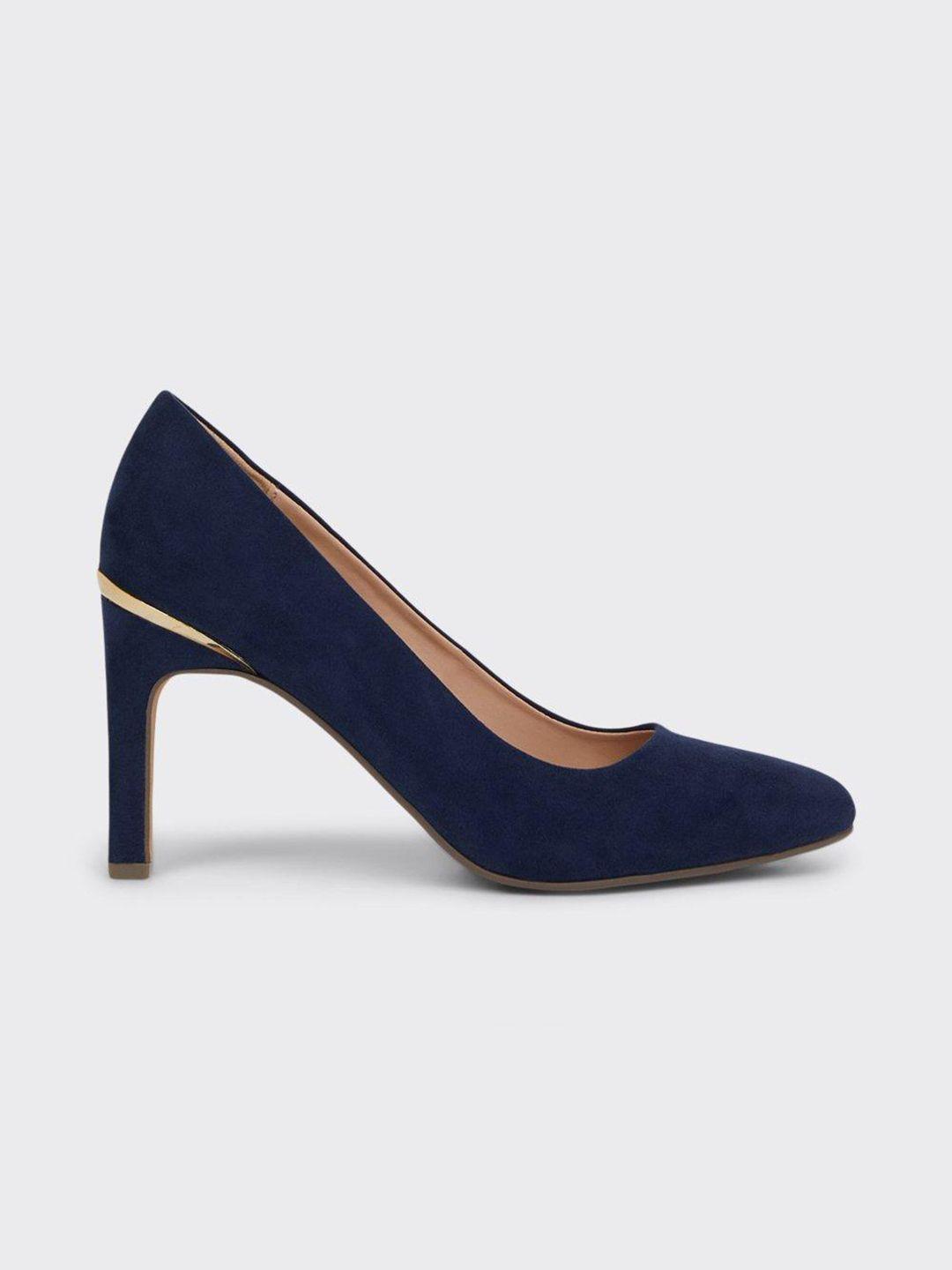 dorothy perkins navy blue slim heeled pumps