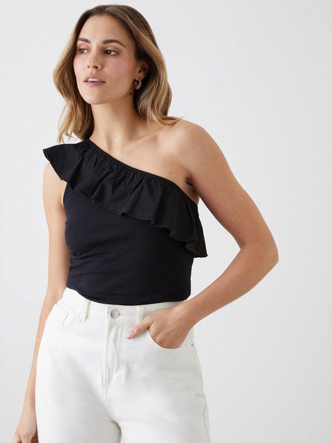 dorothy perkins one shoulder ruffles top