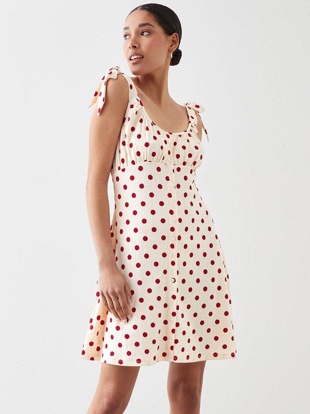 dorothy perkins polka dot print a-line dress