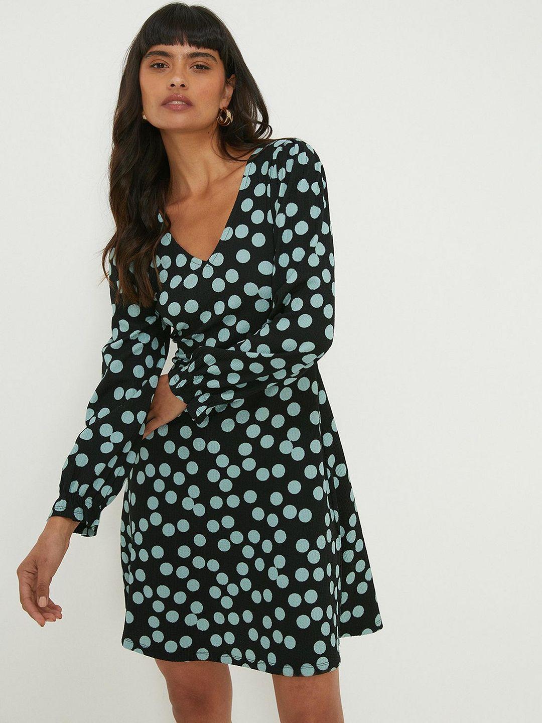 dorothy perkins polka dot print fit & flare mini dress