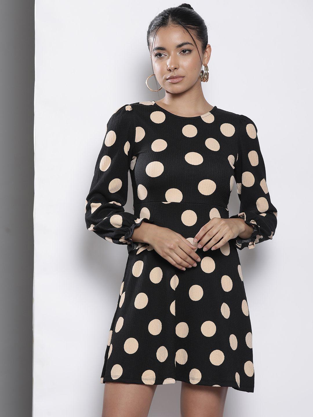 dorothy perkins polka dot print petite a-line mini dress