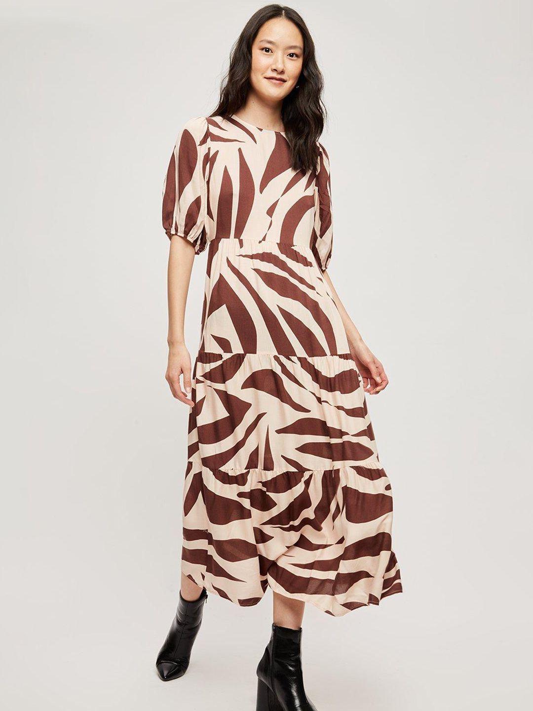 dorothy perkins printed a-line midi dress