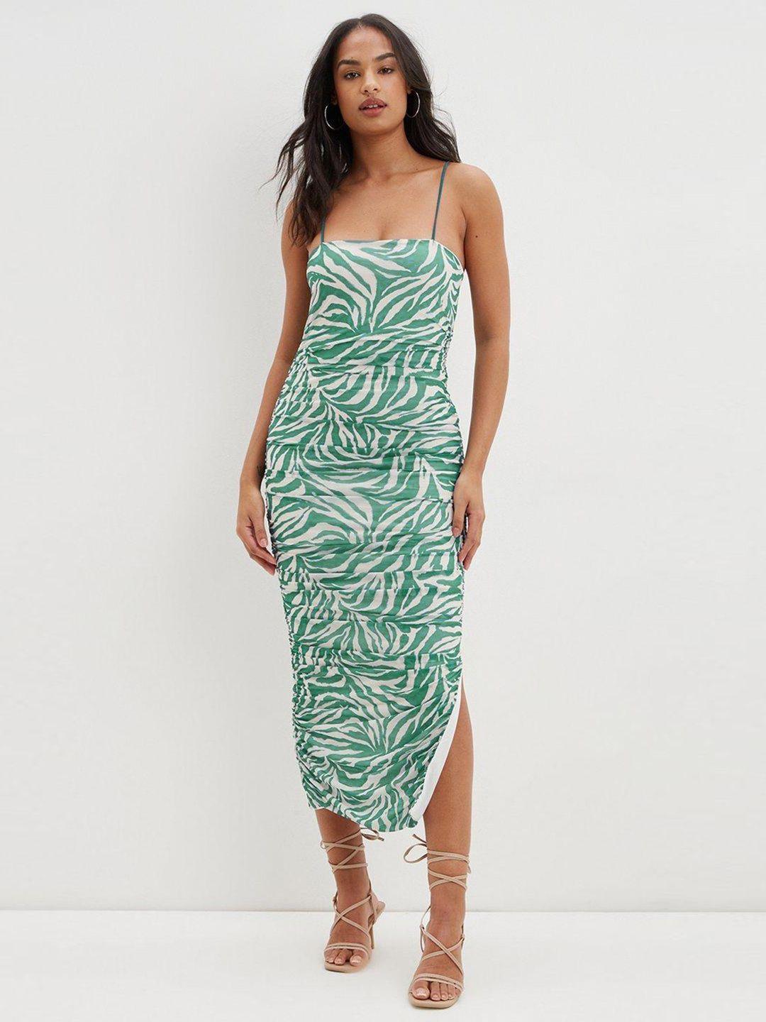 dorothy perkins printed sheath midi dress