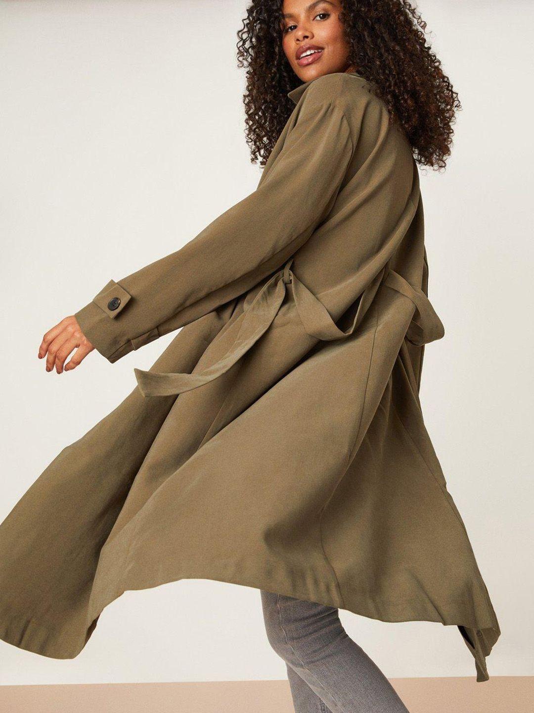 dorothy perkins pure cotton longline lightweight overcoat