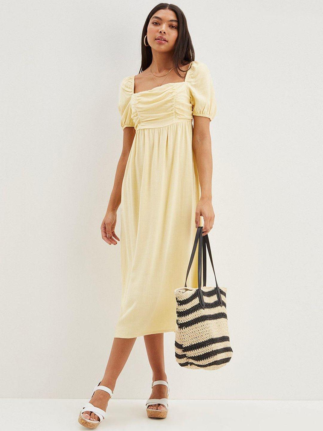 dorothy perkins ruched a-line midi dress