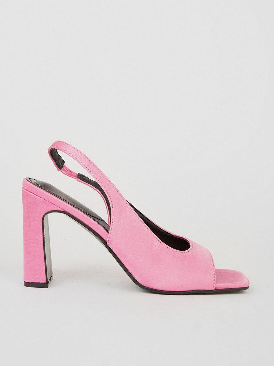 dorothy perkins satin finish block heels